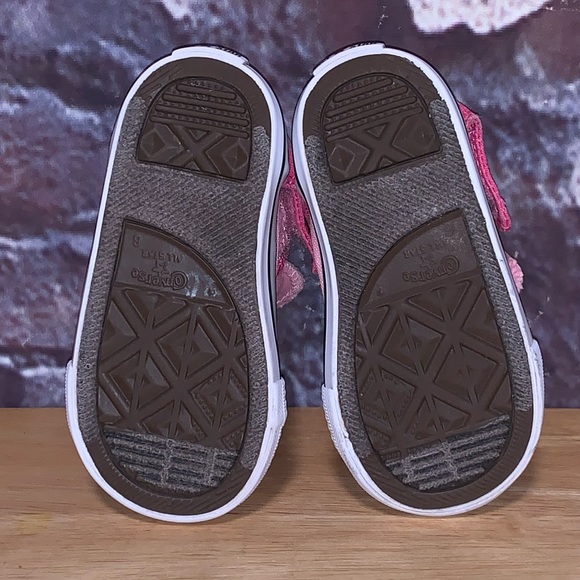 Converse All Star Girls Pink Hi Top Canvas Infant/Toddler Shoes Size 6 - Picture 8 of 8